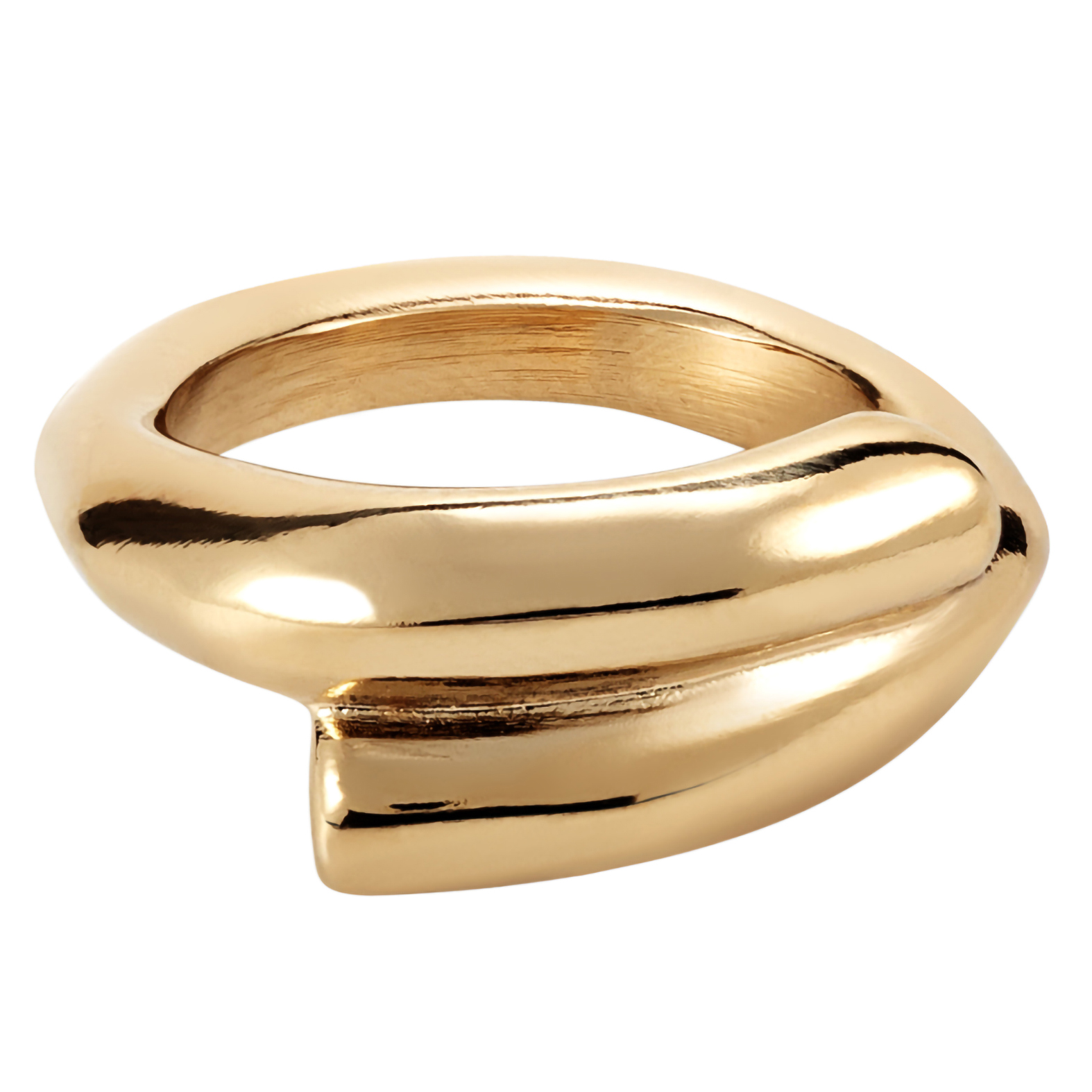 Кольцо Crossed legs с золотом