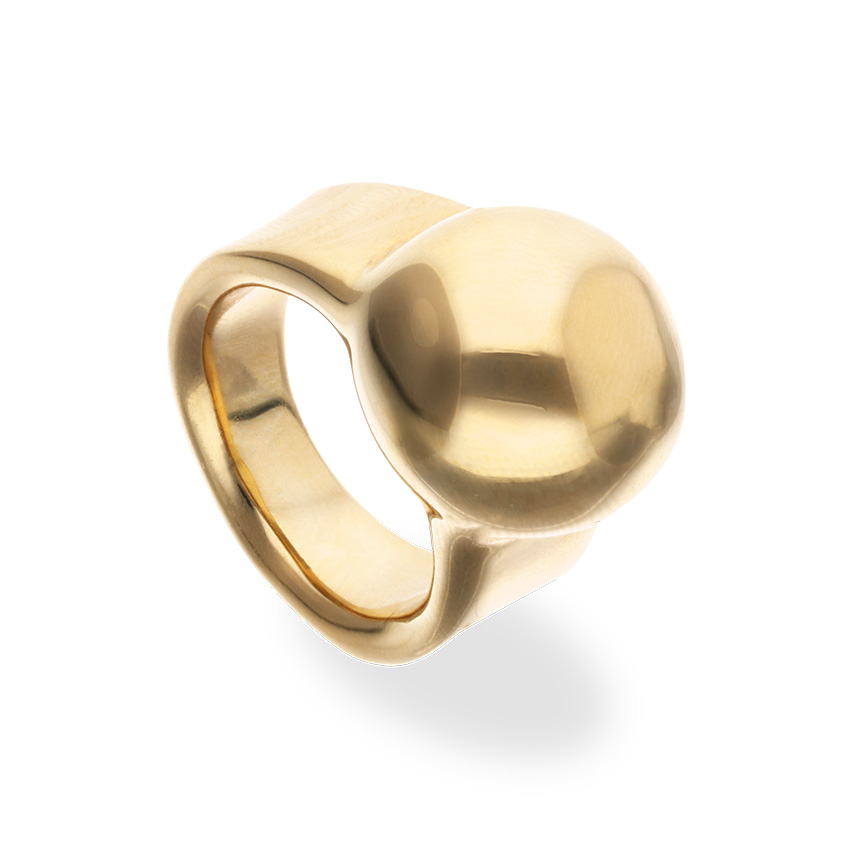 Кольцо Точка притяжения Gravity, с золотом