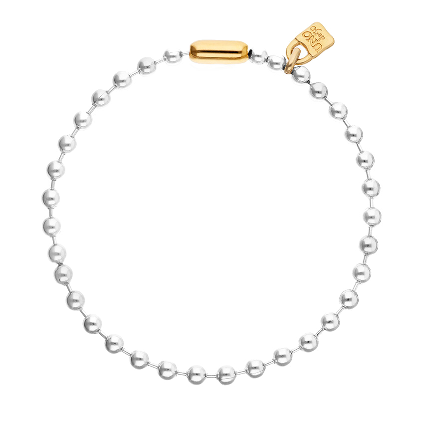 Биколорное ожерелье Beat, с золотом и серебром