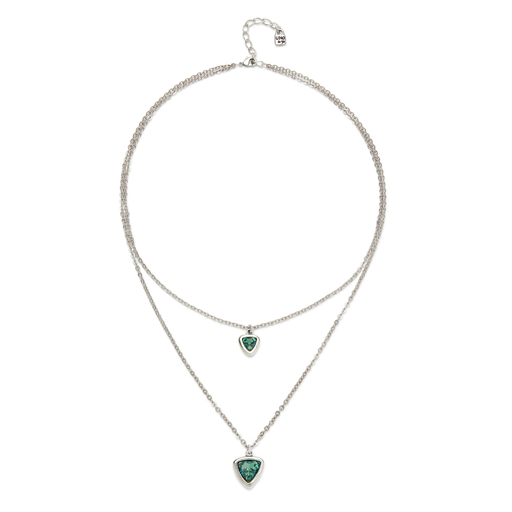Ожерелье Ser Camaleonica с зелеными кристаллами, с серебром
