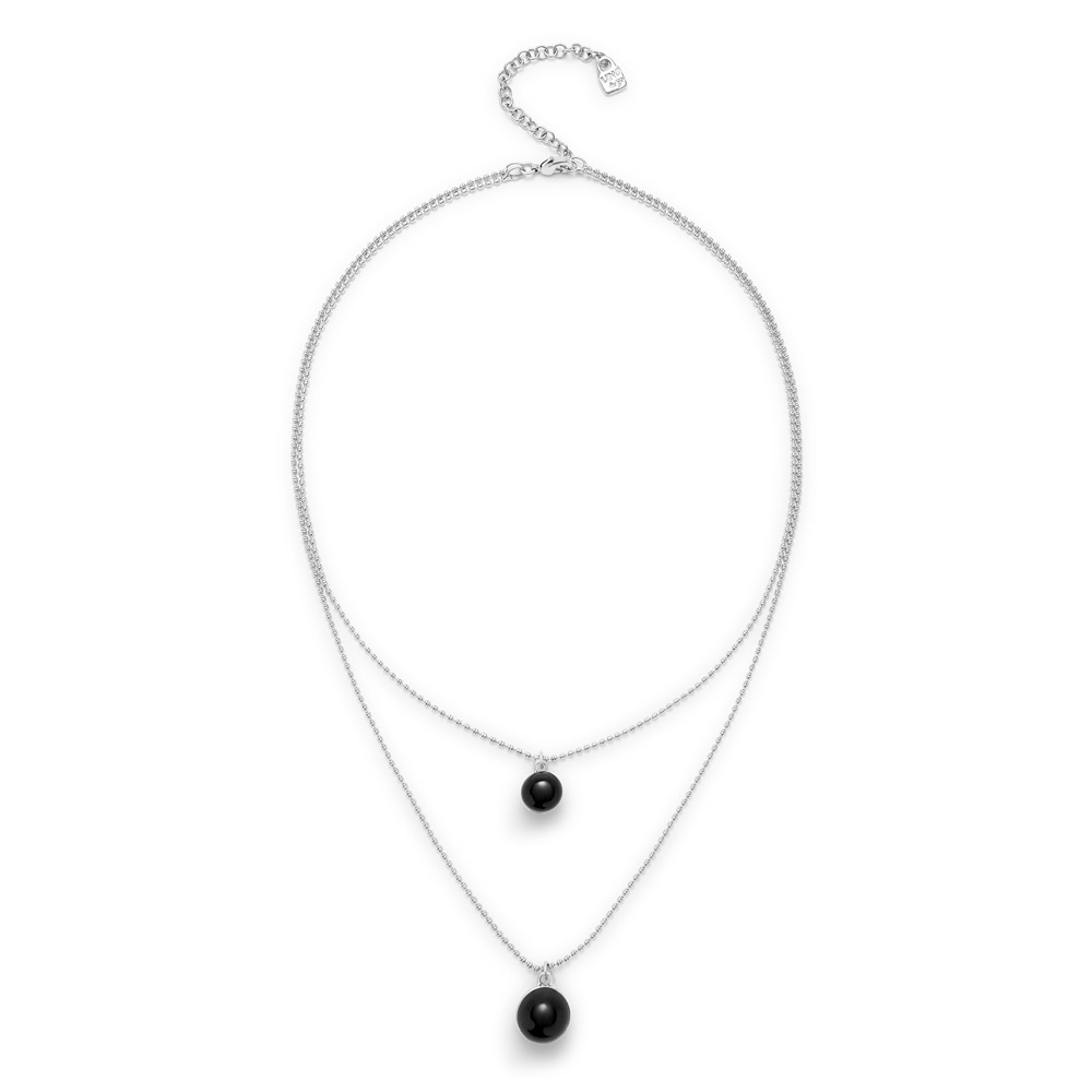 Ожерелье Ser Fascinante с черным муранским стеклом, с серебром