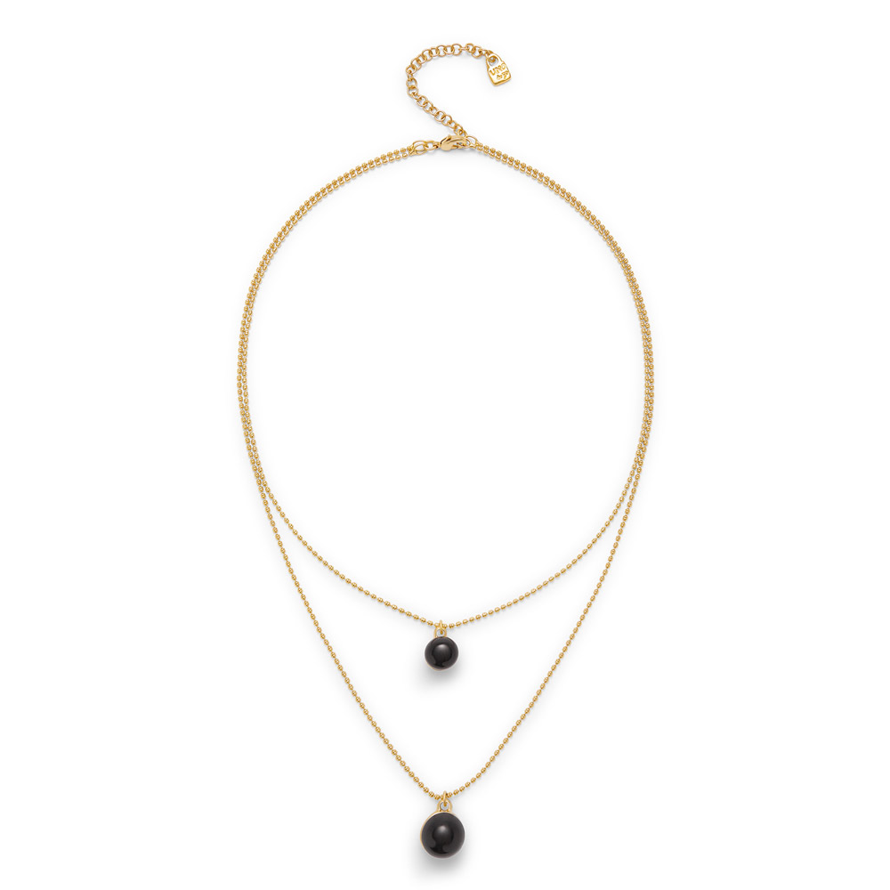 Ожерелье Ser Fascinante с черным муранским стеклом, с золотом