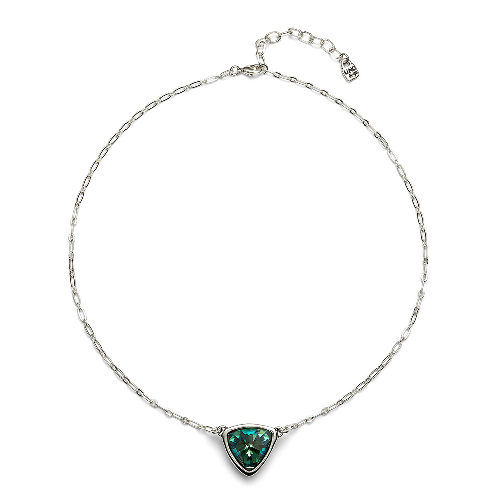 Ожерелье Ser Camaleonica с зеленым кристаллом, с серебром