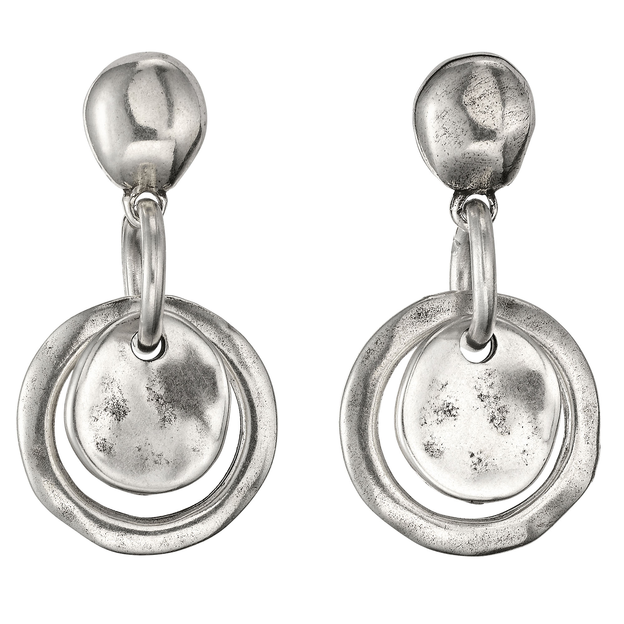 Серьги Flake с серебром