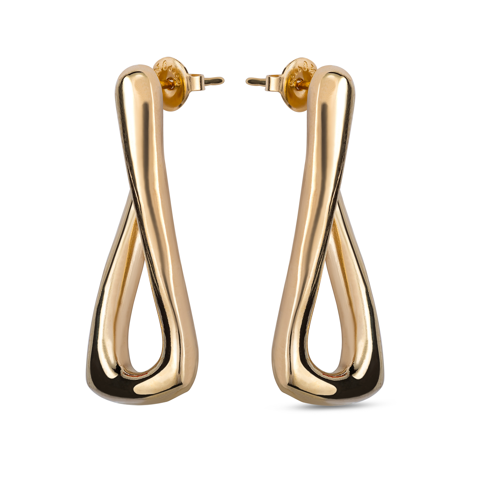 Серьги For U с золотом