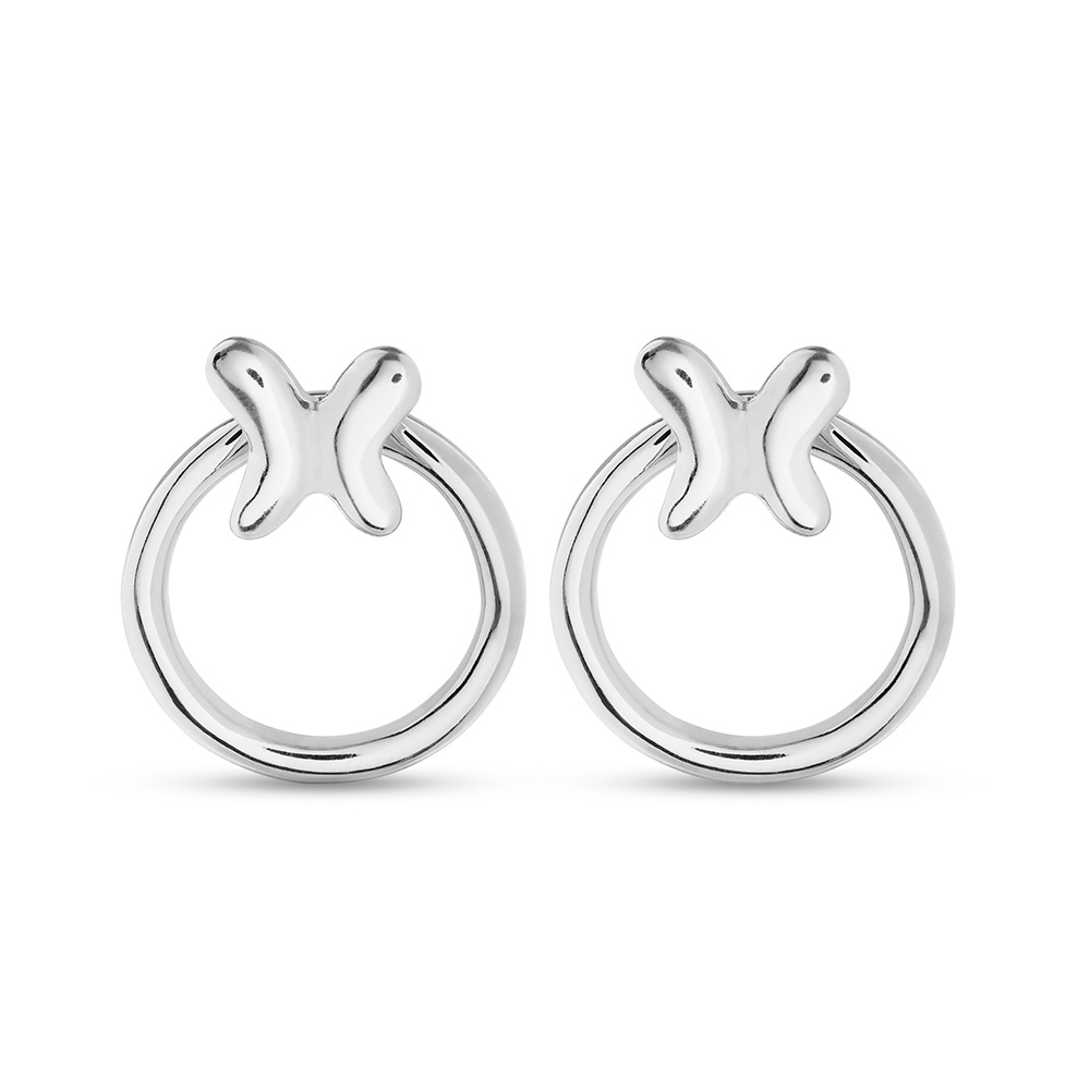 Серьги Butterfly effect с серебром