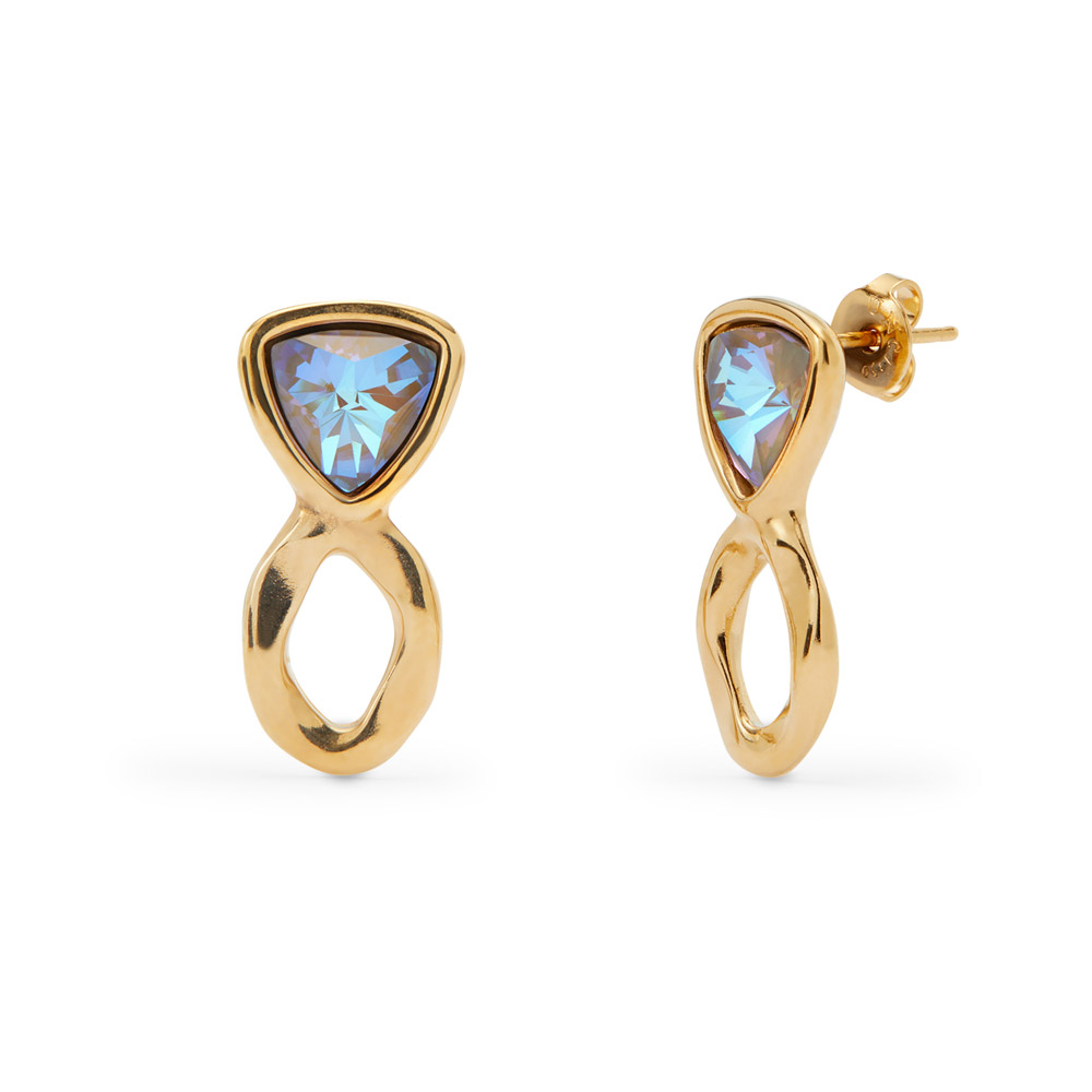 Серьги Ser Camaleonica с кристаллами-хамелеонами, с золотом