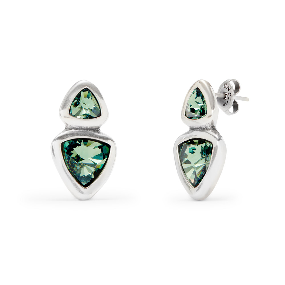 Серьги Ser Camaleonica с зелеными кристаллами, с серебром