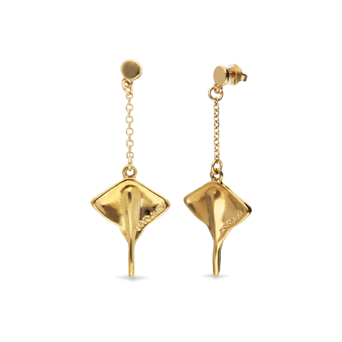 Серьги со скатом Ser Majestuosa, с золотом