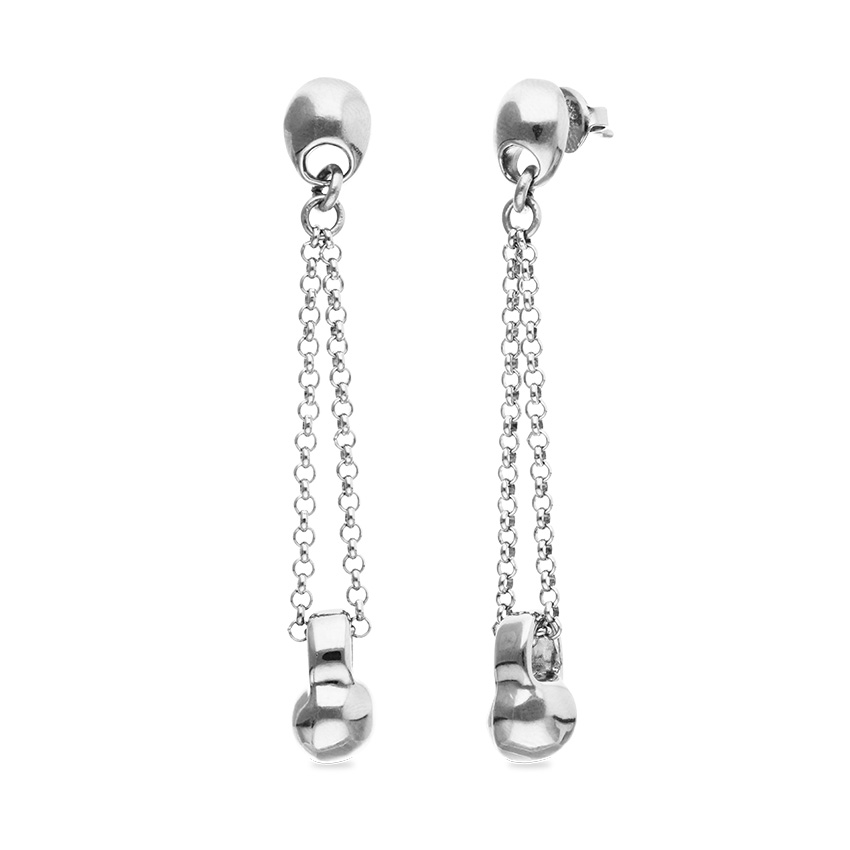 Серьги Точка притяжения Gravity, с серебром