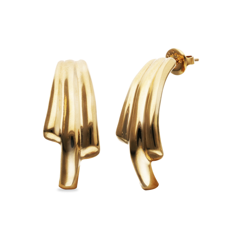 Серьги Кисти ROOTS, с золотом