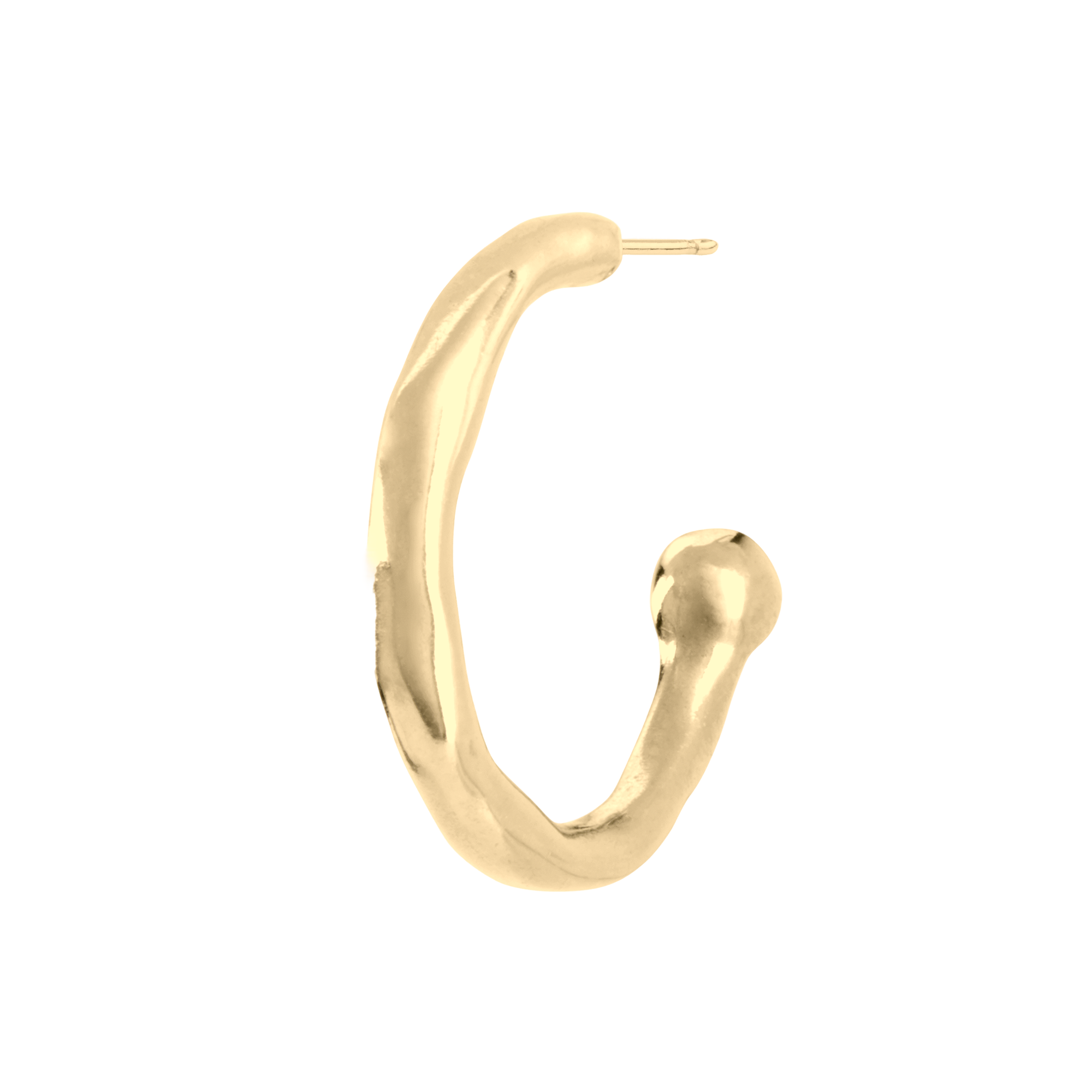 Моносерьга Hula Hoop с золотом