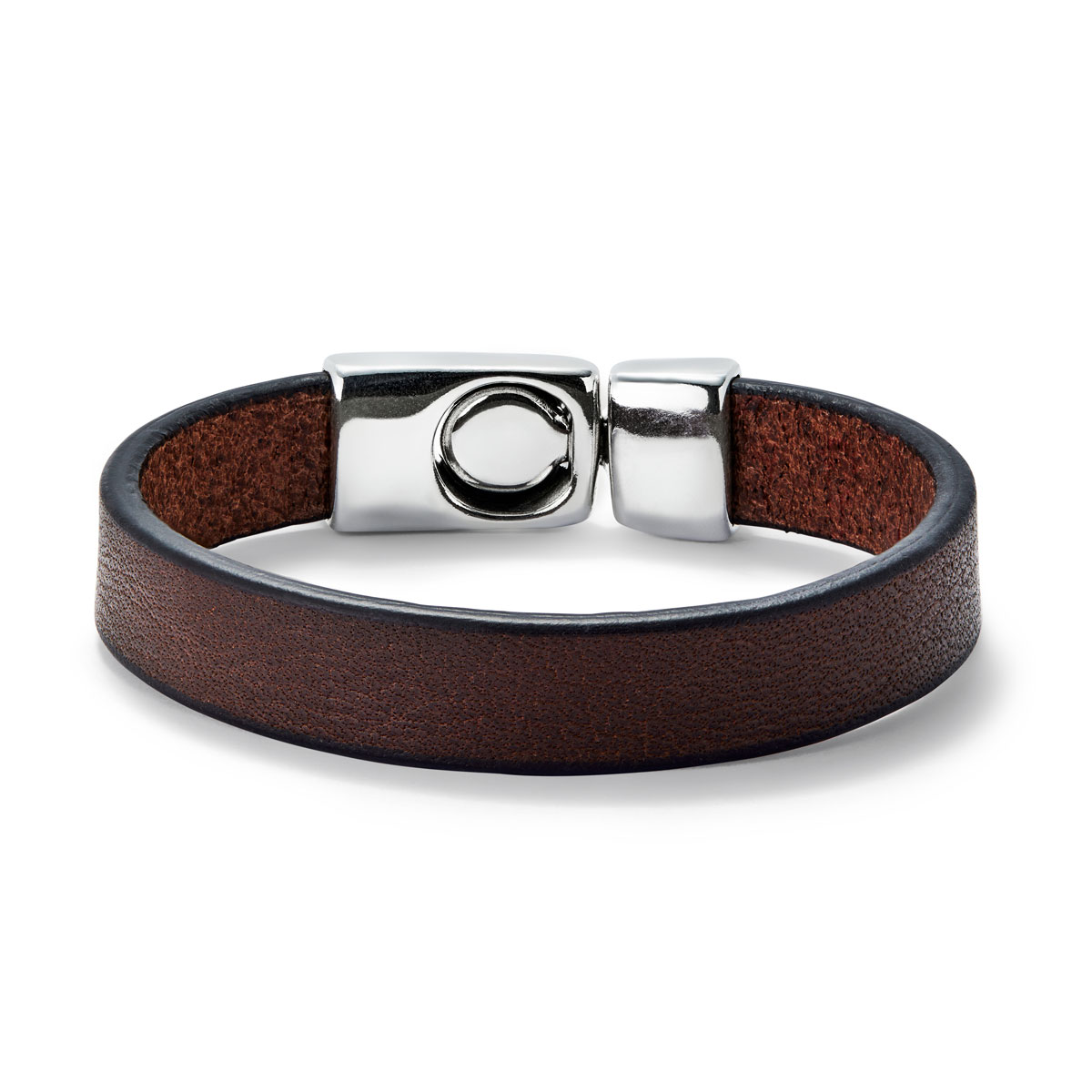 Коричневый кожаный браслет Ser Natural, с серебром