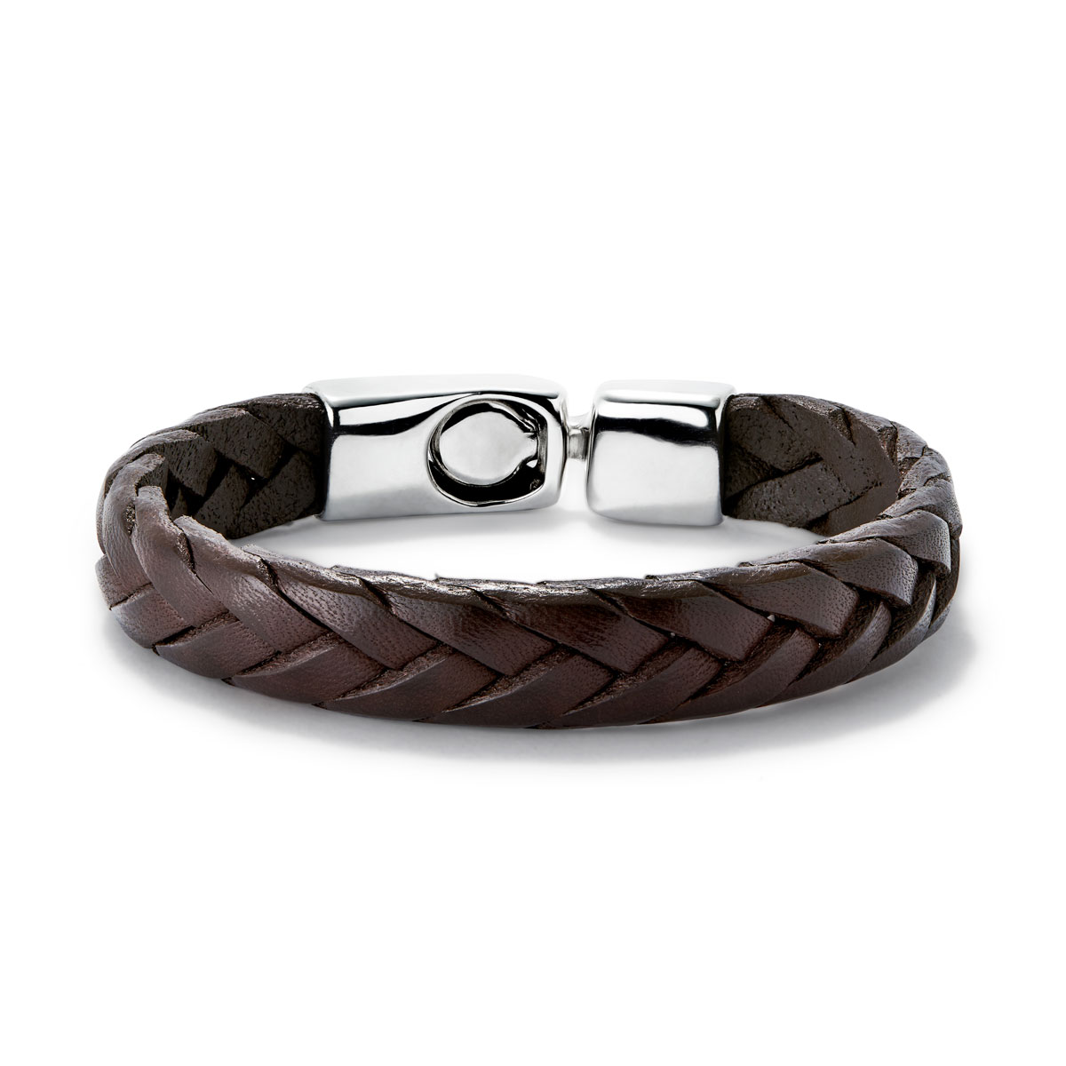 Коричневый кожаный браслет Ser Natural, с серебром