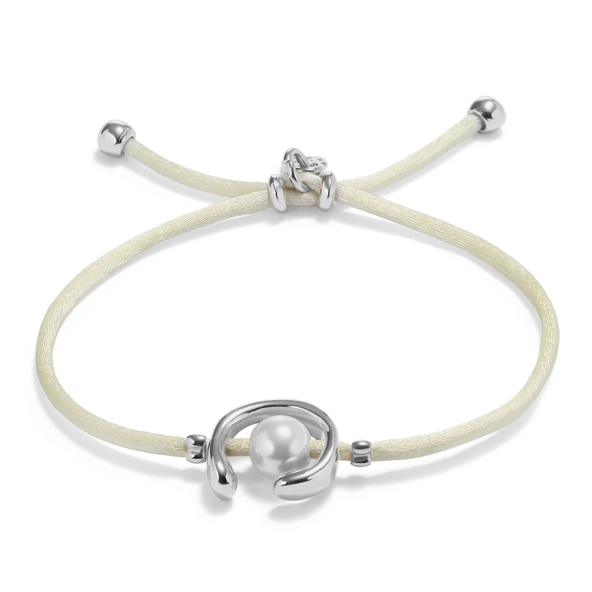 Браслет Ser Diferente, кремовый, с серебром