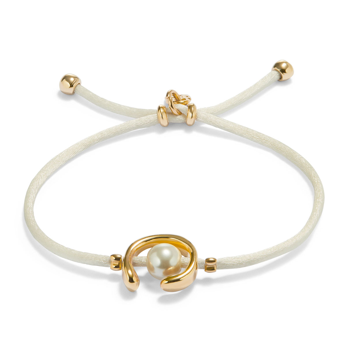 Браслет Ser Diferente, кремовый, с золотом