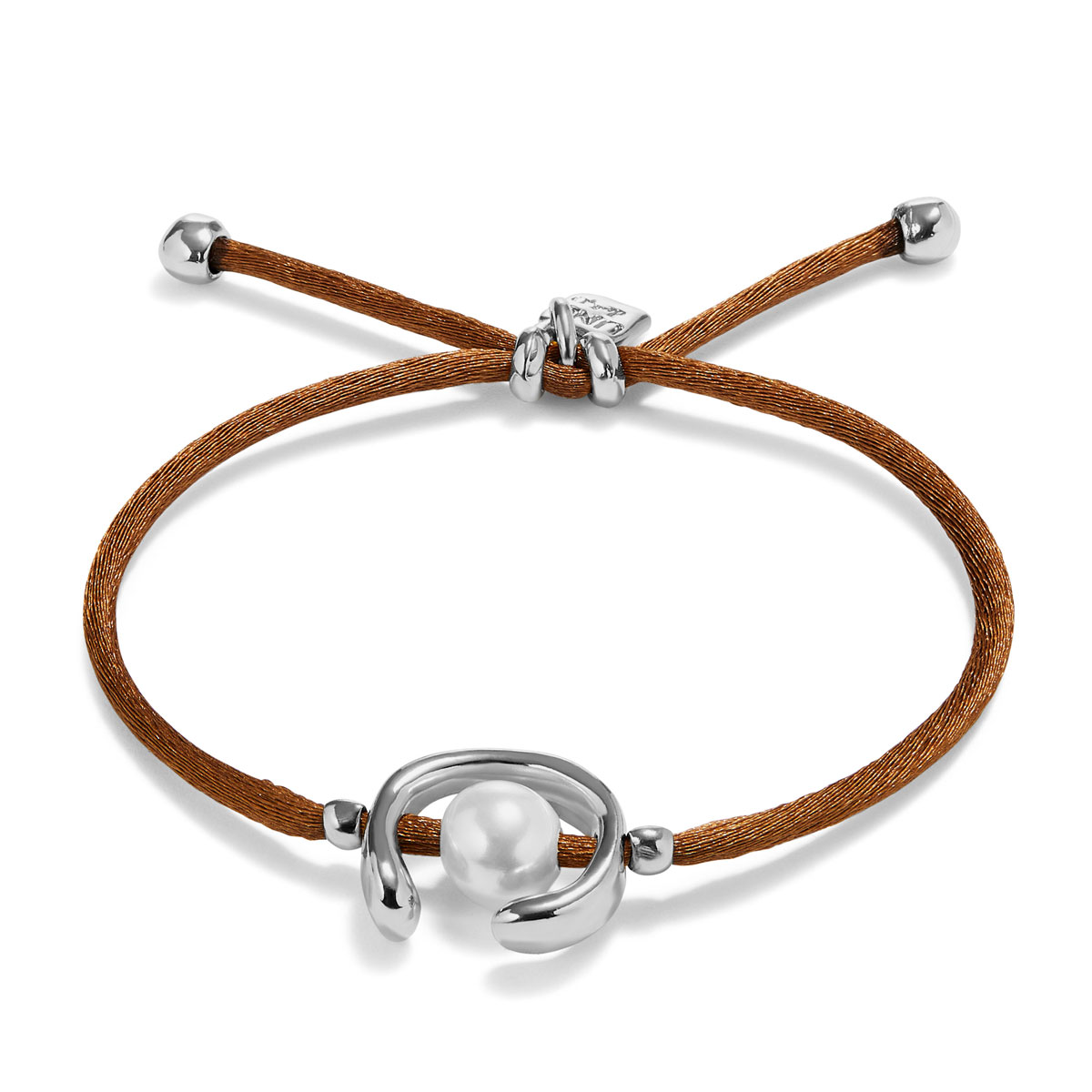 Браслет Ser Diferente, коричневый, с серебром