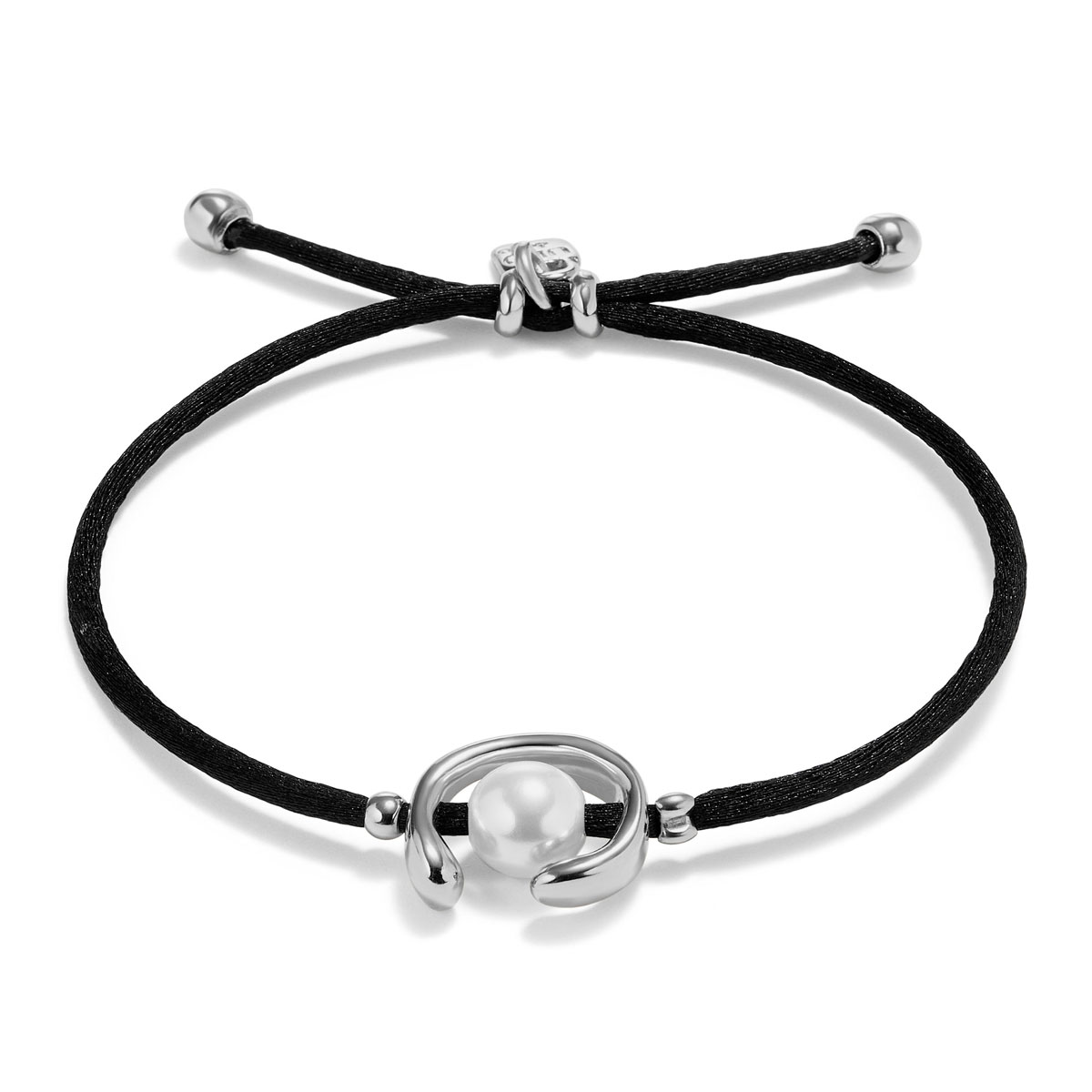 Браслет Ser Diferente, черный, с серебром