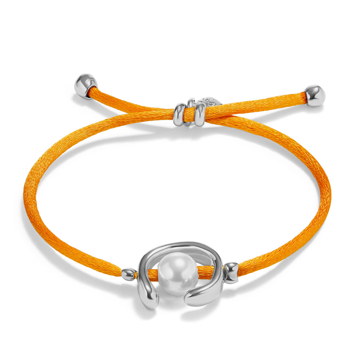 Браслет Ser Diferente, оранжевый, с серебром