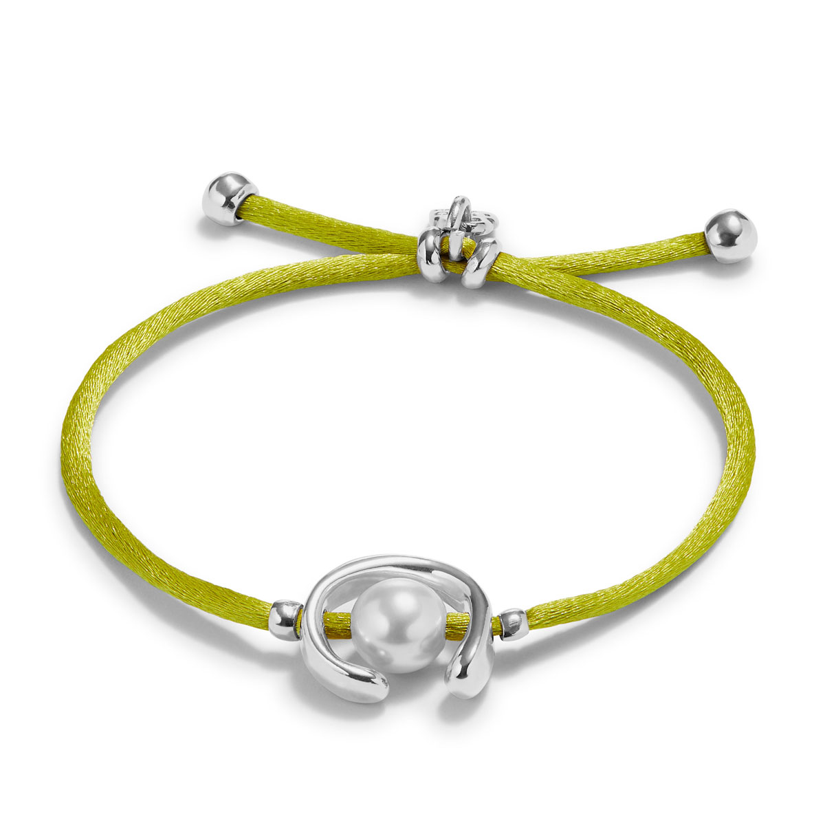 Браслет Ser Diferente, лаймовый, с серебром