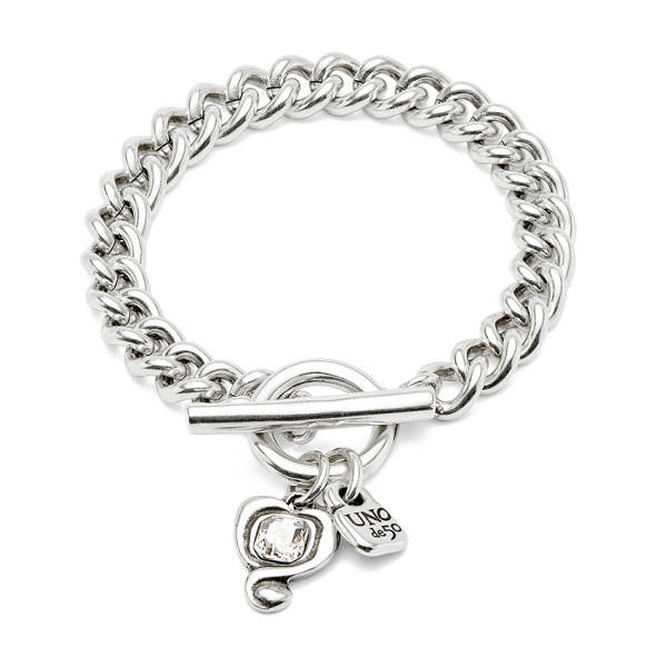 Браслет Ser Expresiva с белым кристаллом, с серебром