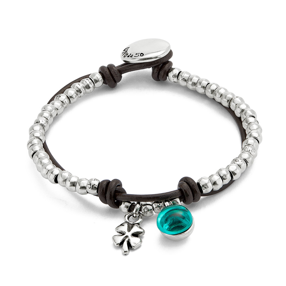 Браслет Ser Fascinante с зеленым муранским стеклом, с серебром