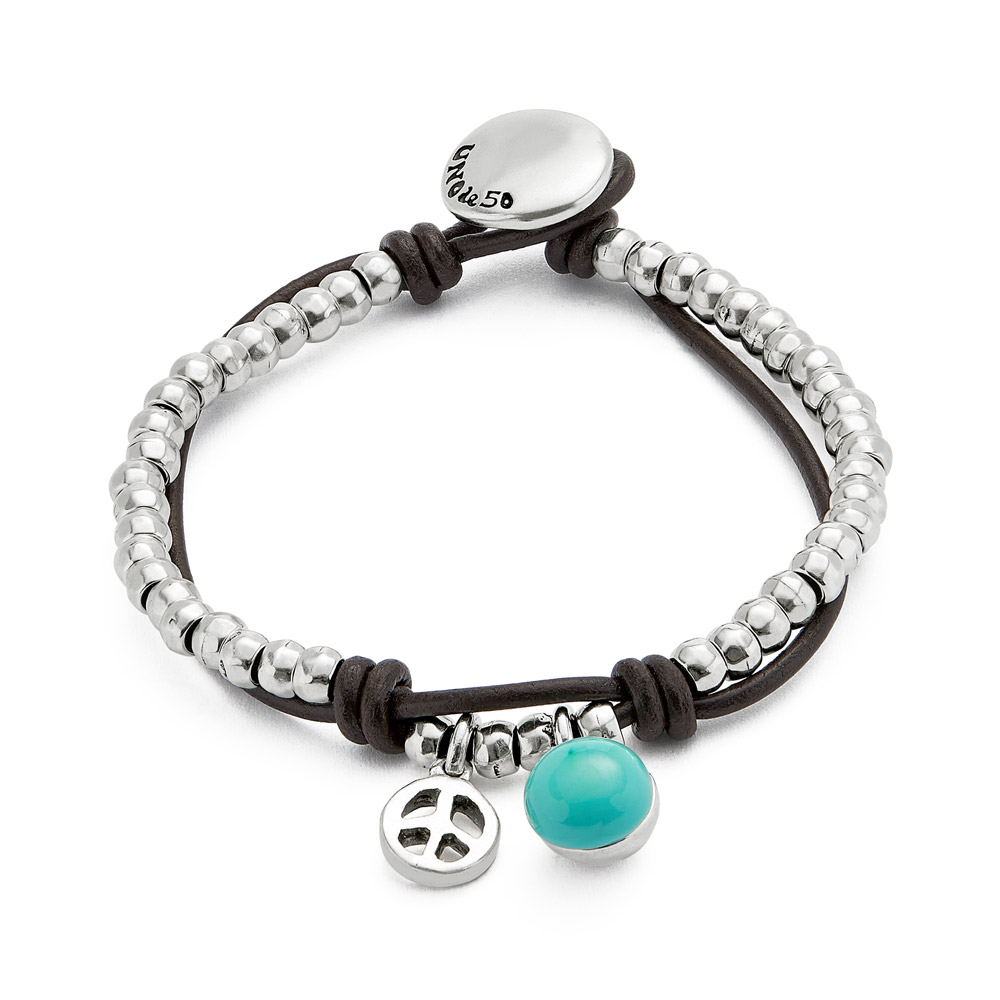 Браслет Ser Fascinante с бирюзовым муранским стеклом, с серебром