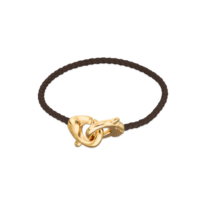 Браслет Ser Inseparable, коричневый, с золотом