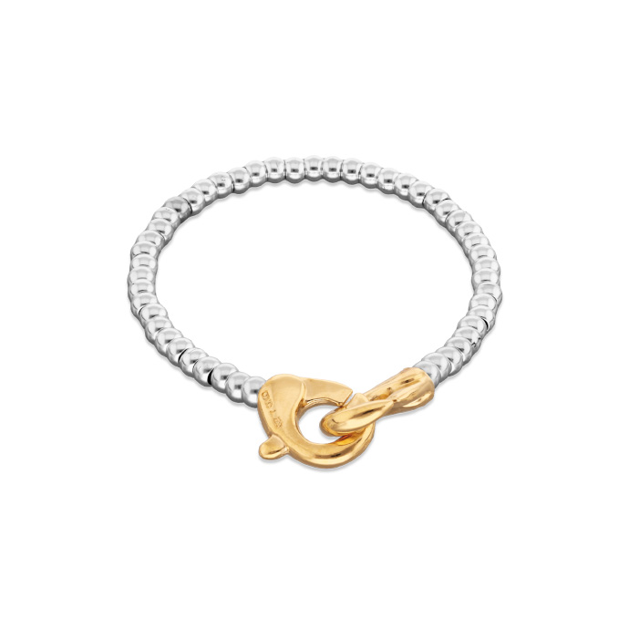 Браслет Ser Inseparable с золотым карабином, с серебром