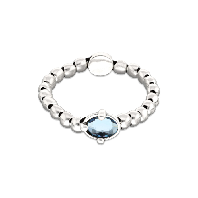 Браслет Ser Deslumbrante с голубым кристаллом, с серебром