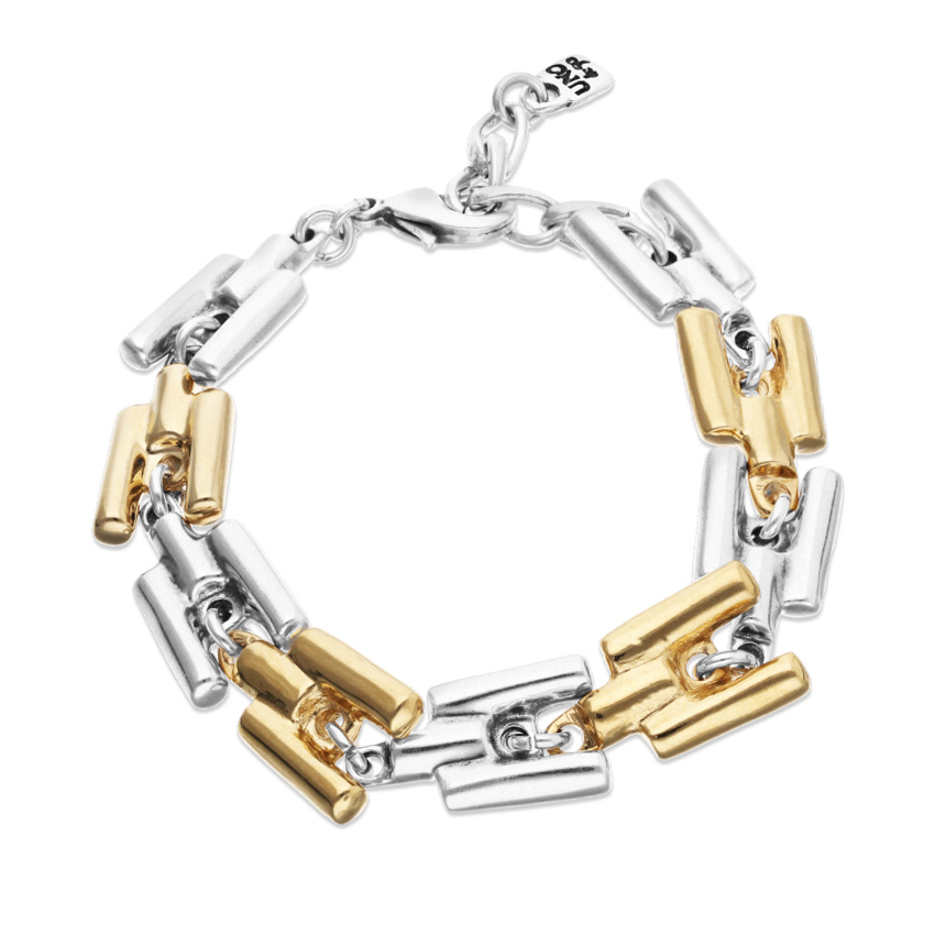 Браслет Звенья ROOTS, с серебром и золотом